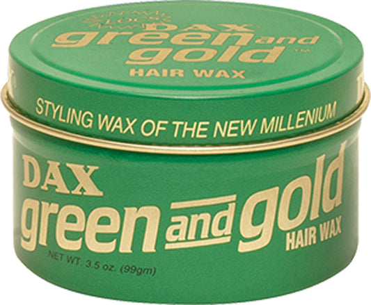 Dax Green & Gold Hair Wax Pomade 3.5oz