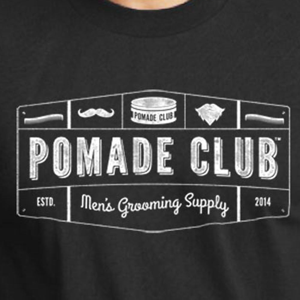 Pomade Club T Shirt Black close