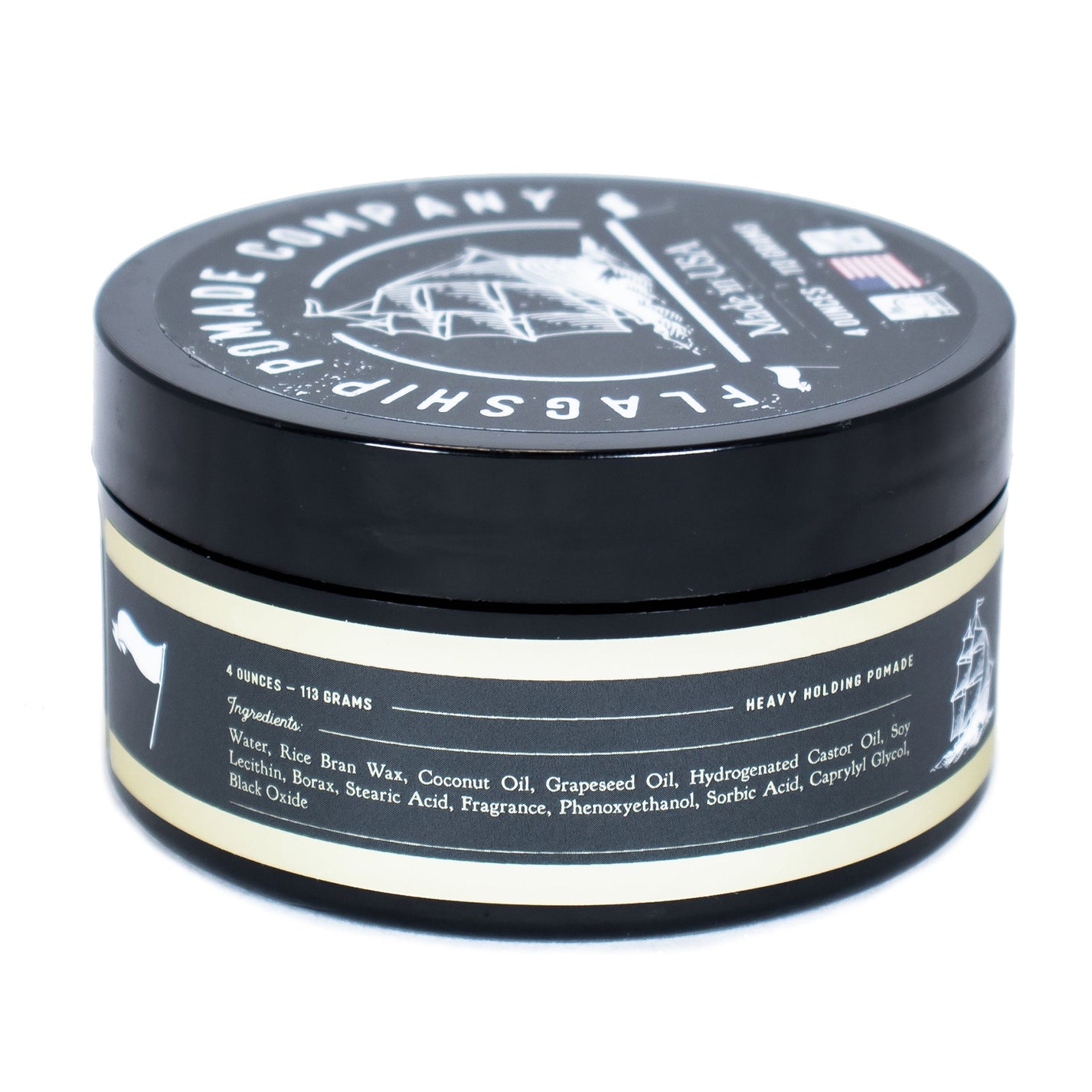 Flagship Pomade Co. Black Ship Heavy Water Based Pomade – Pomade Club