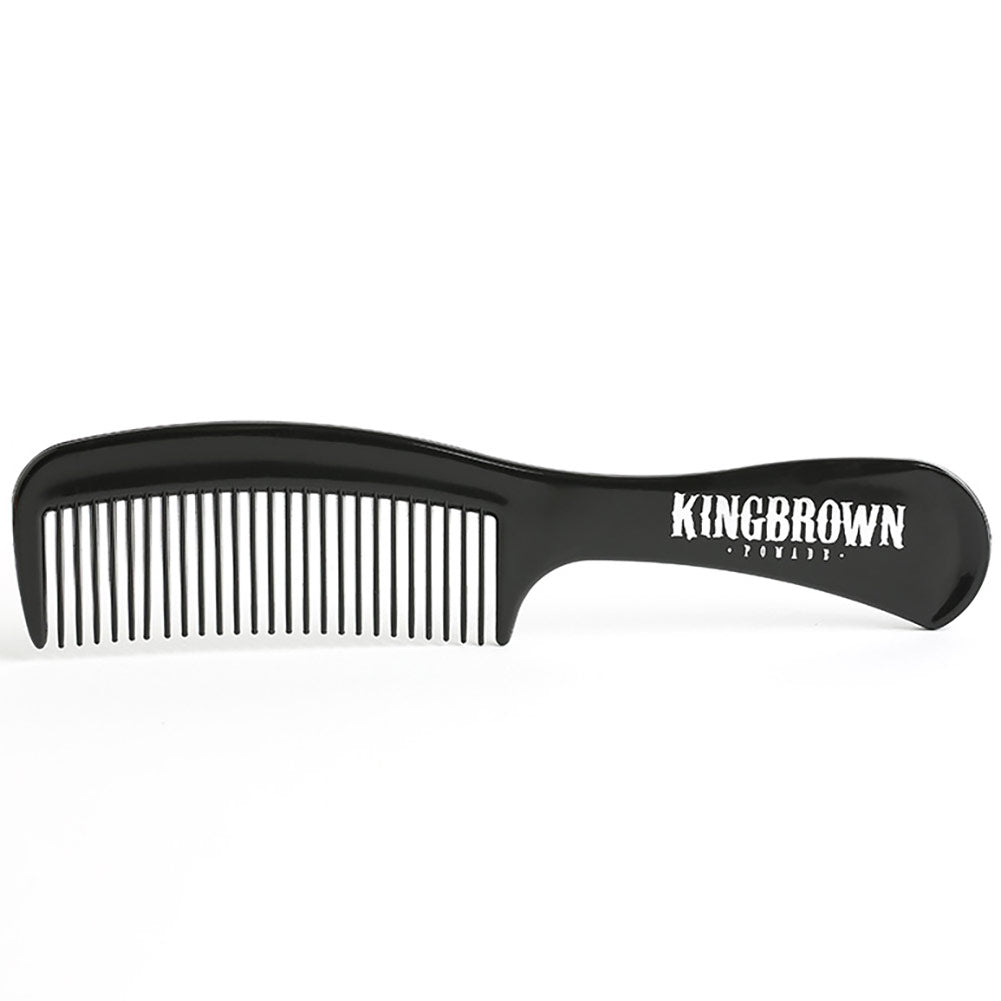 King Brown Black Handle Comb 7"