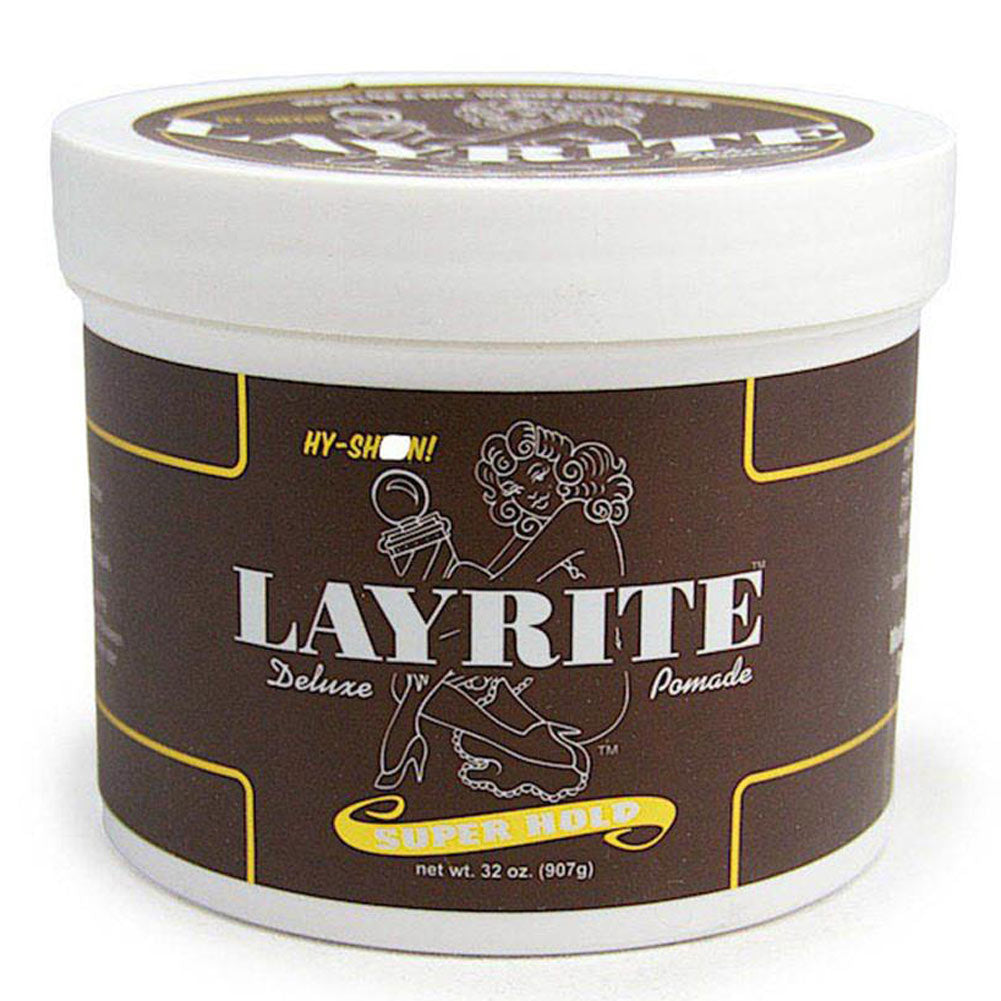 Layrite Super Hold Water Based Pomade club tub 32oz