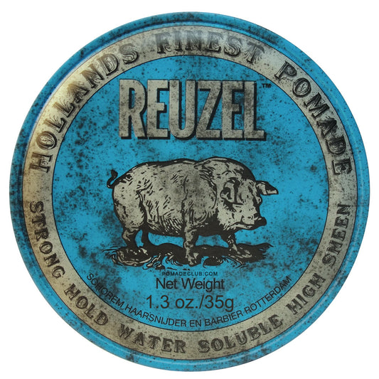 Reuzel Blue Strong Hold Water Based Pomade 1.3oz Piglet