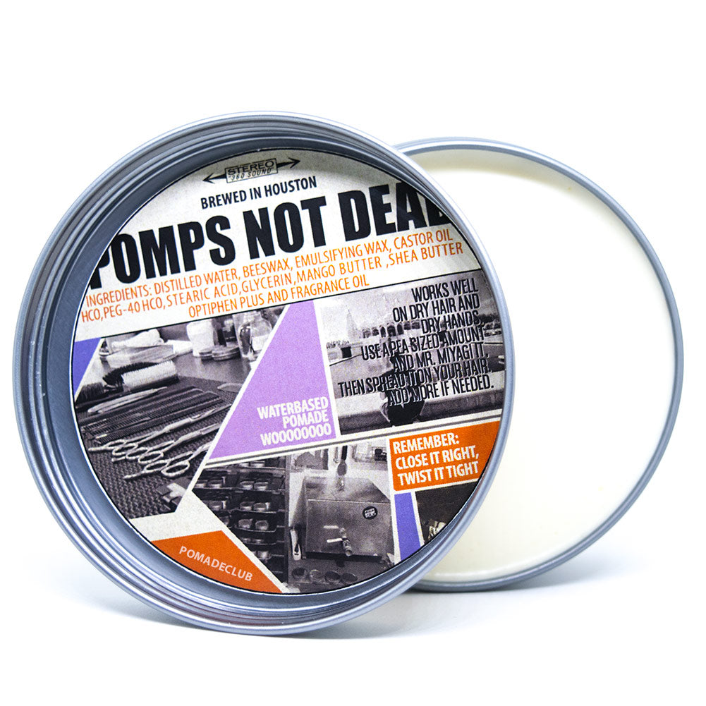 The shape of pomp to come pomps not dead water based pomade